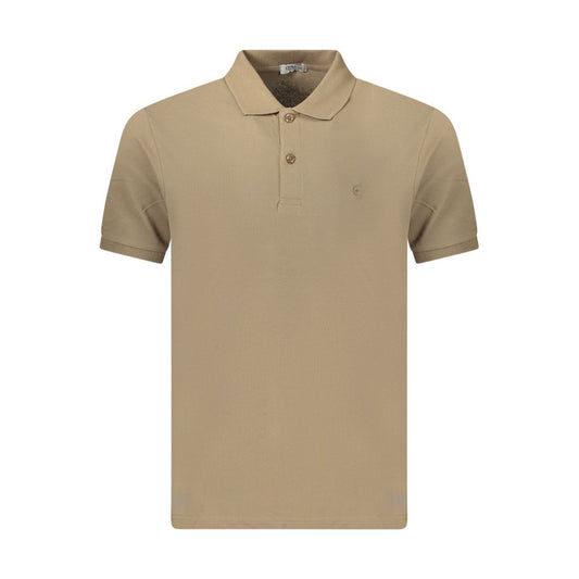 Brown Cotton Men's Polo Shirt