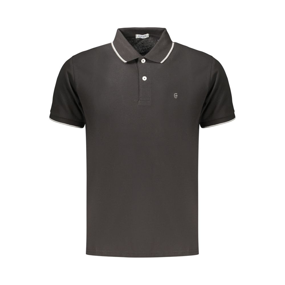 Black Cotton Men's Polo