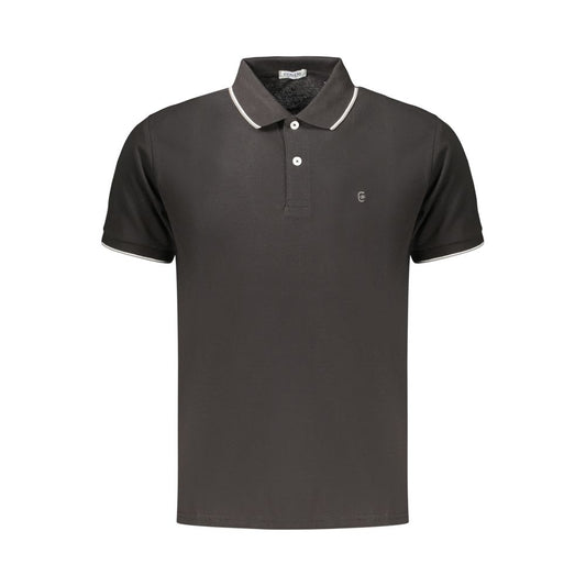 Black Cotton Men's Polo
