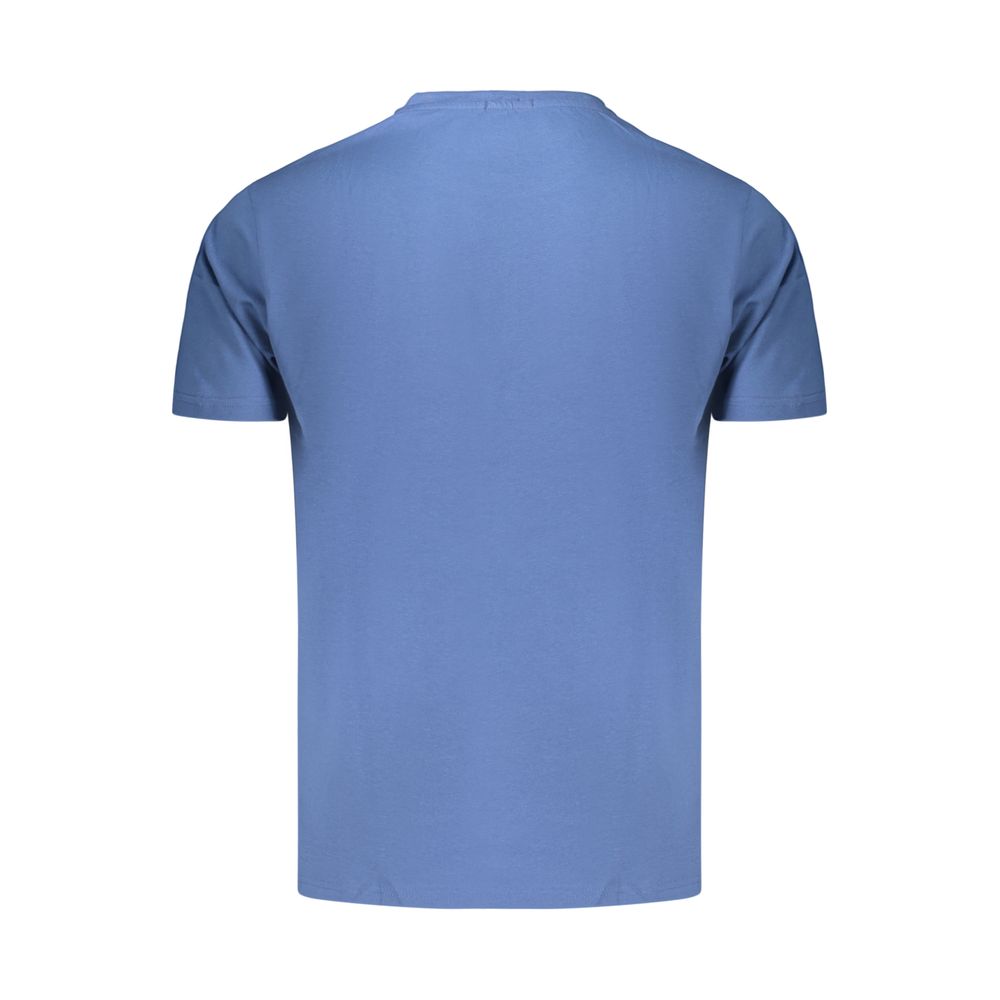 Blue Cotton Men's T-Shirt