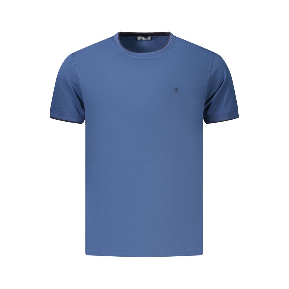 Blue Cotton Men's T-Shirt