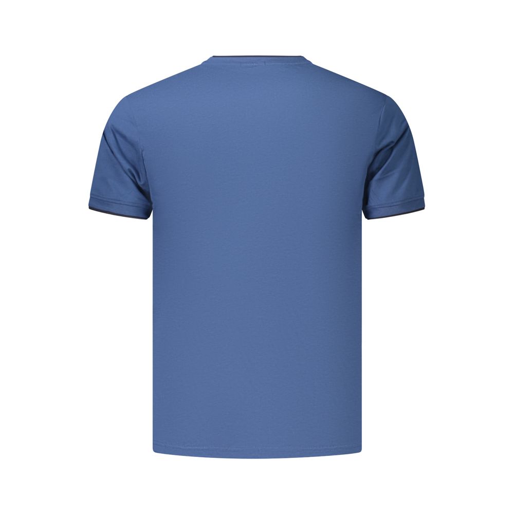 Blue Cotton Men's T-Shirt
