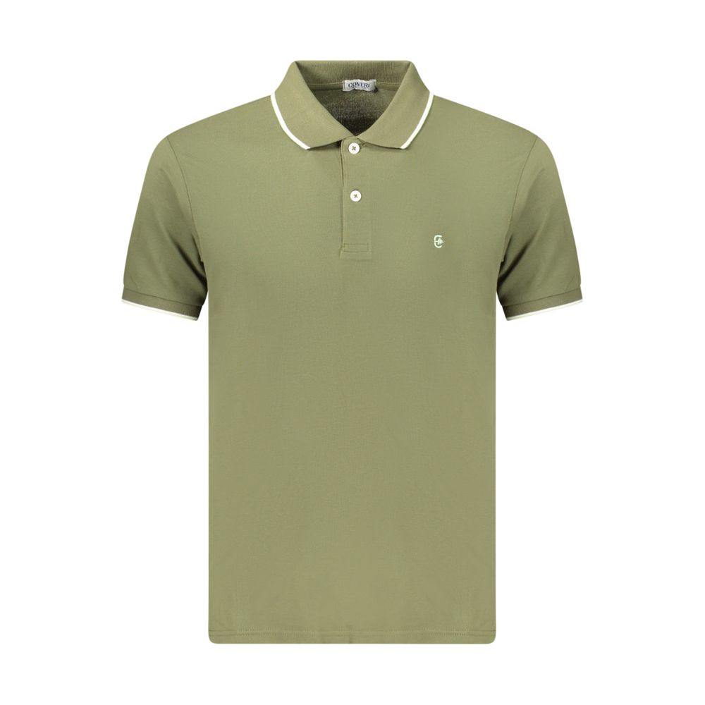 Green Cotton Men's Polo