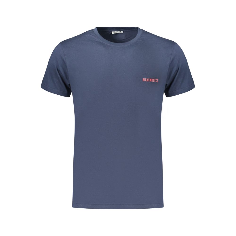 Blue Cotton Men's T-Shirt