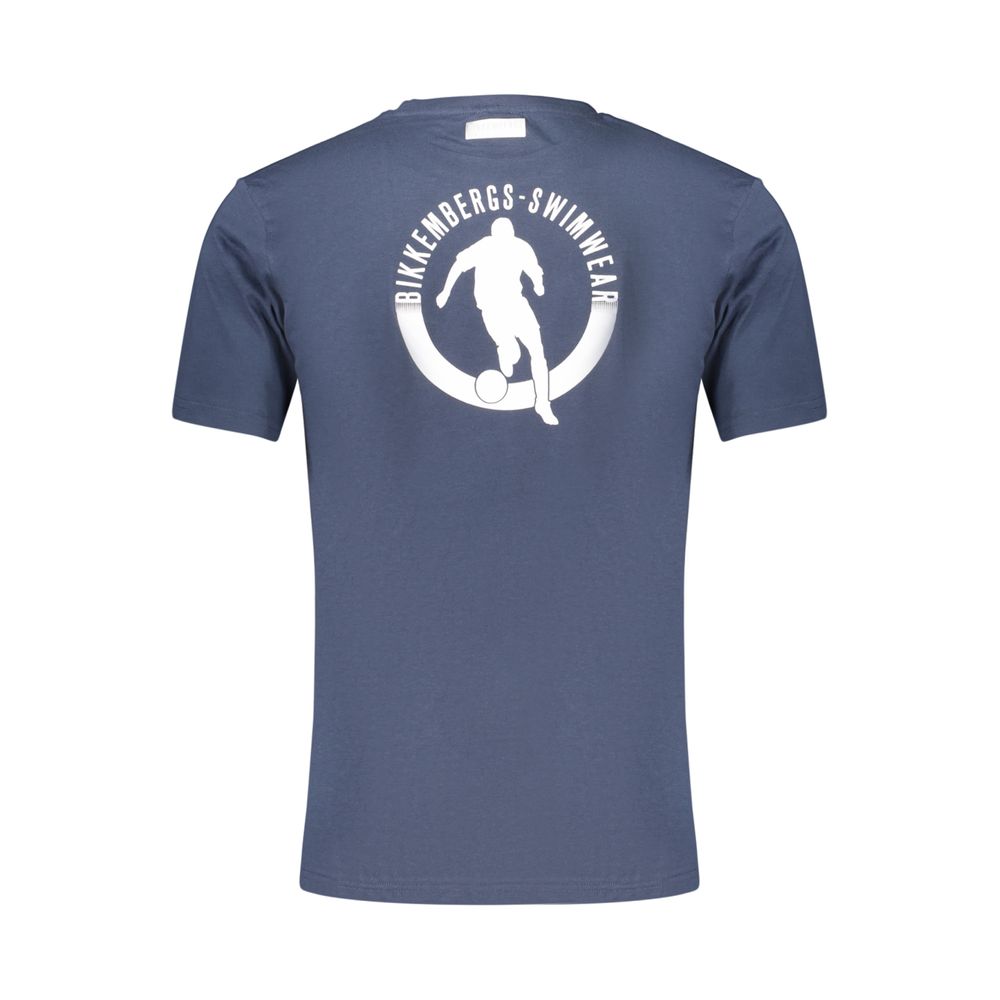 Blue Cotton Men's T-Shirt