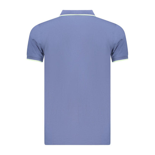 Blue Cotton Men's Polo Shirt