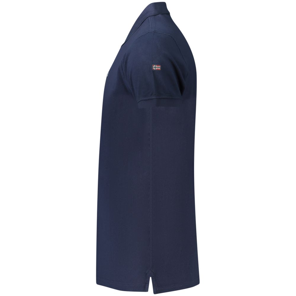 Blue Cotton Men's Polo