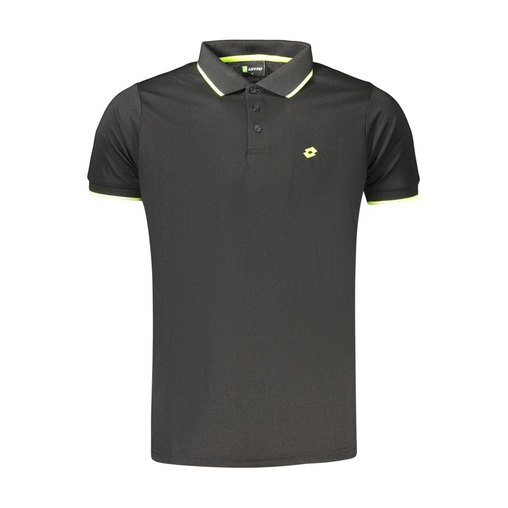 Black Polyester Men's Polo Shirt