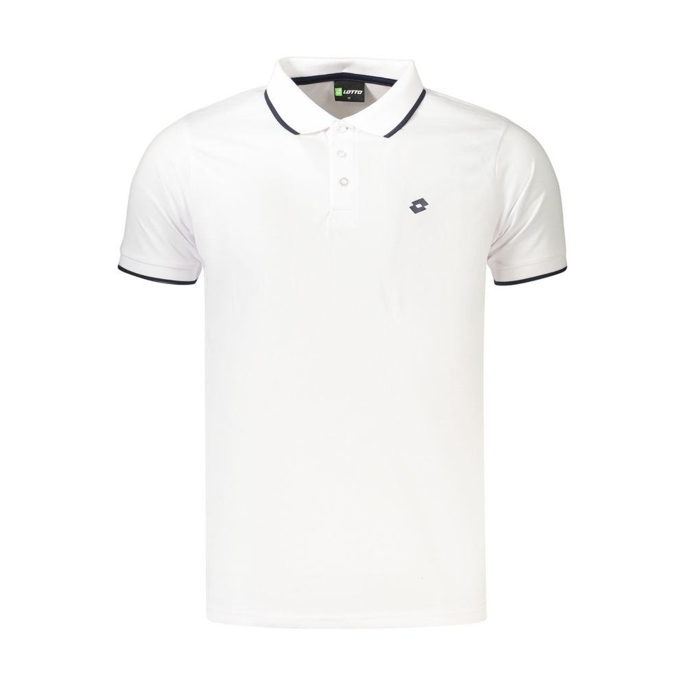 White Polyester Men's Polo Shirt