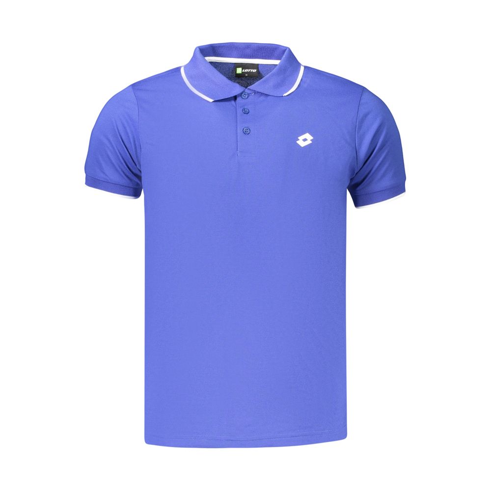 Blue Polyester Men's Polo Shirt