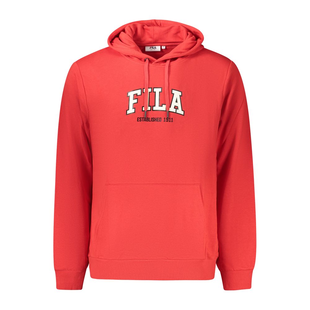 Red Cotton Men's Hoodie