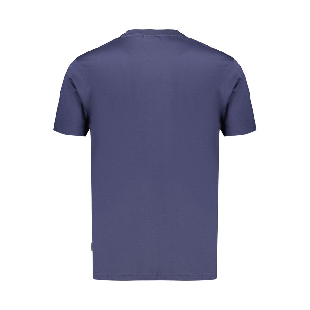 Blue Cotton Men's T-Shirt