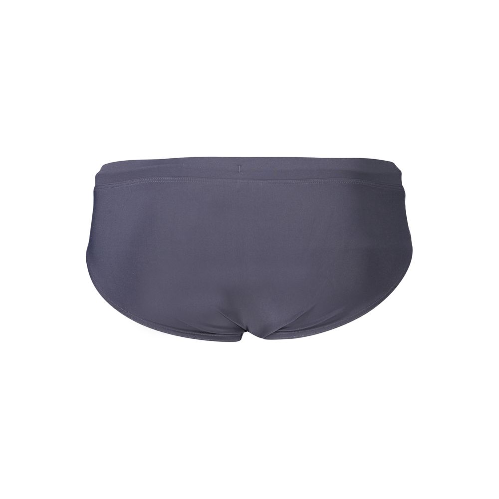 Blue Polyester Men's Swimwear