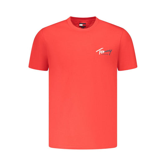 Red Cotton Mens T-Shirt