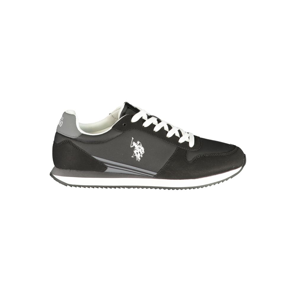 Black Polyurethane Men's Sneaker