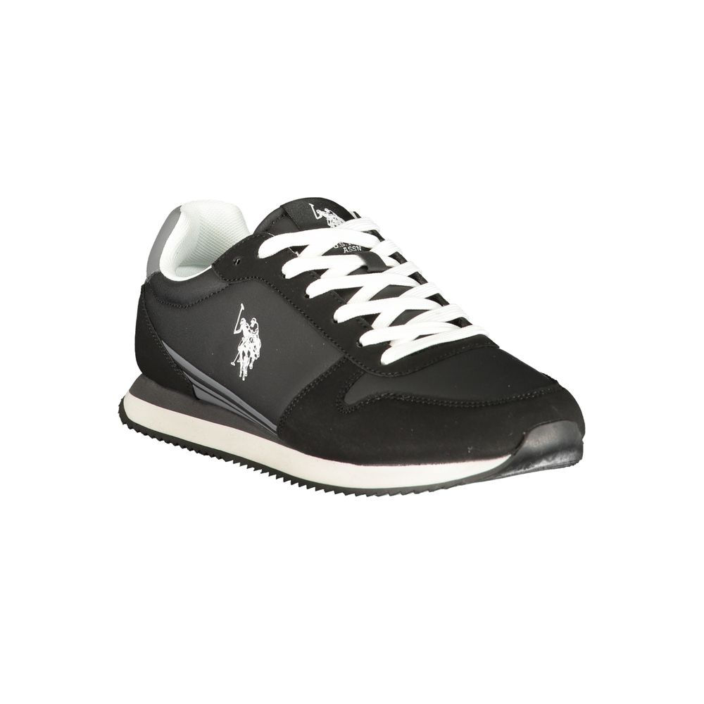 Black Polyurethane Men's Sneaker