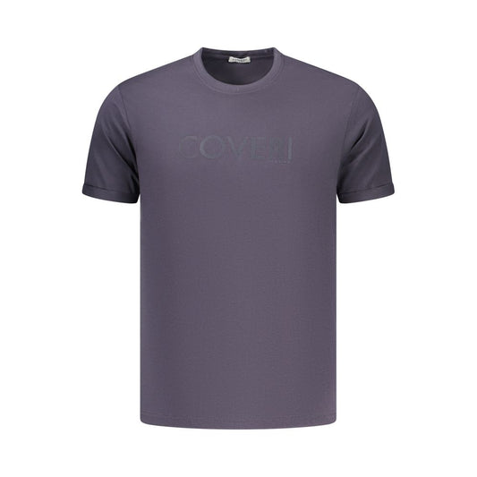 Blue Cotton Men's T-Shirt