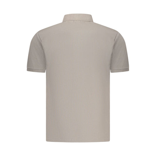 Gray Cotton Men's Polo Shirt
