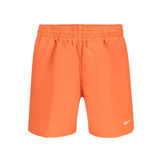Orange Polyester Men's Swimwear Shorts