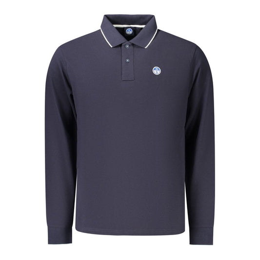 Blue Cotton Men's Polo