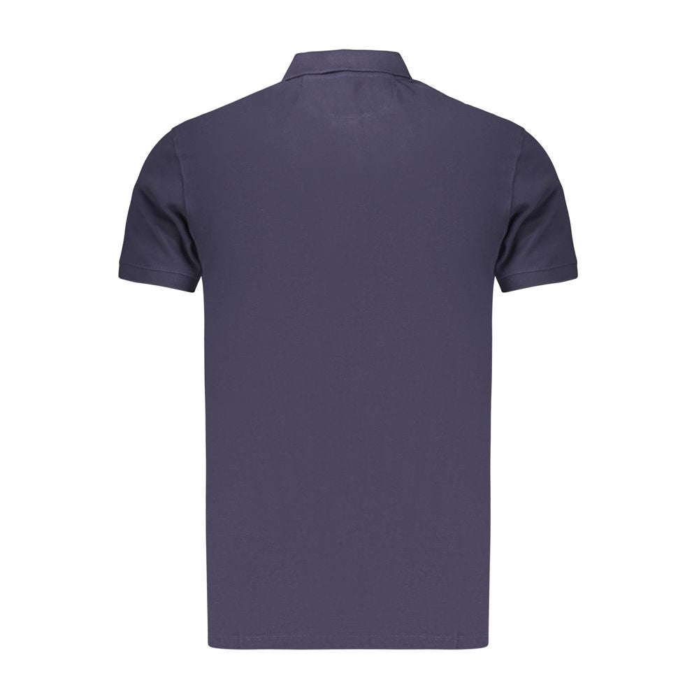 Blue Cotton Men's Polo Shirt