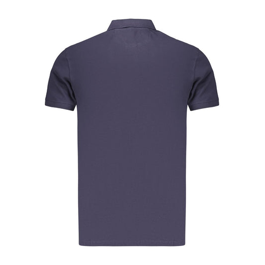 Blue Cotton Men's Polo Shirt