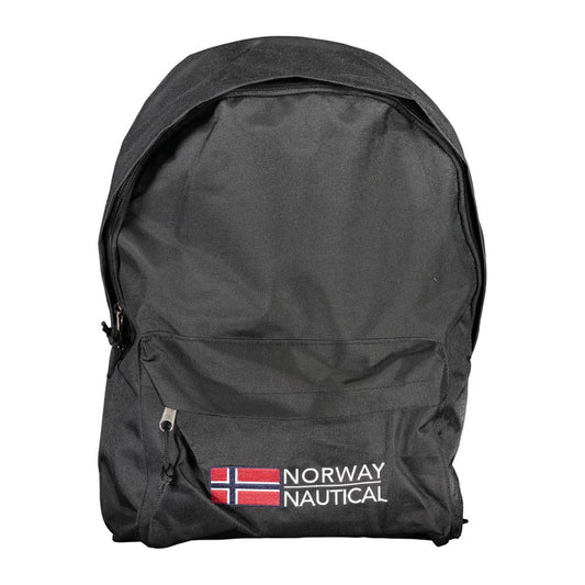 Black Polyester Men's Backpack