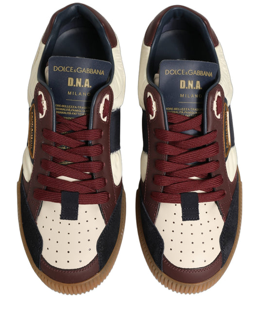 Multicolor Leather MIAMI Low Top Men Sneakers Shoes
