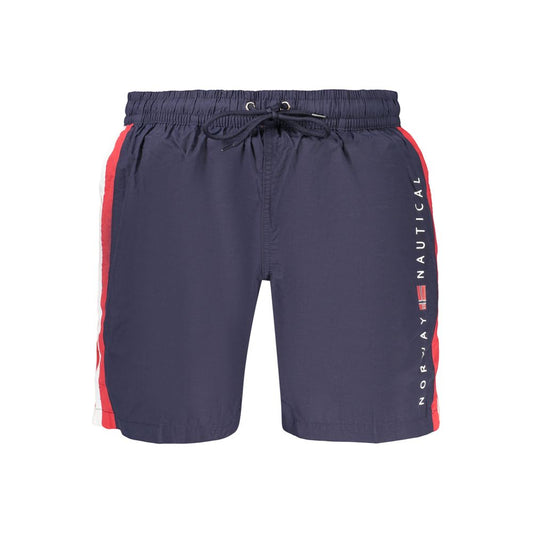 Blue Polyamide Men's Swimwear