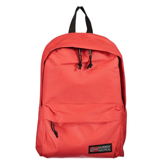 Red Polyester Men's Backpack
