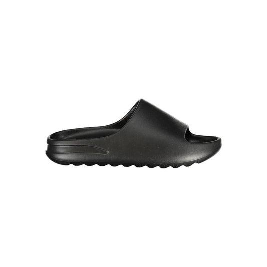 Black Polyurethane Men's Slipper