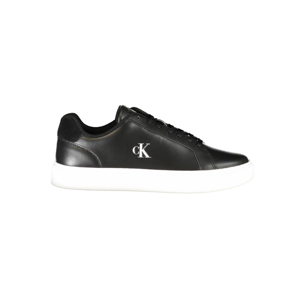 Black Polyurethane Men's Sneaker