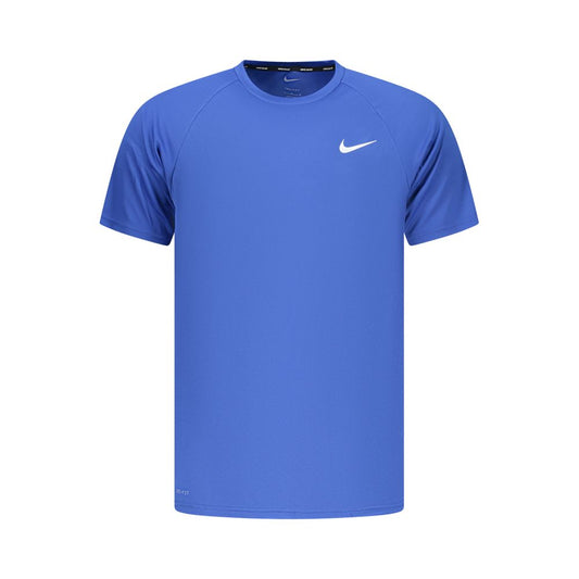 Blue Polyester Men's T-Shirt