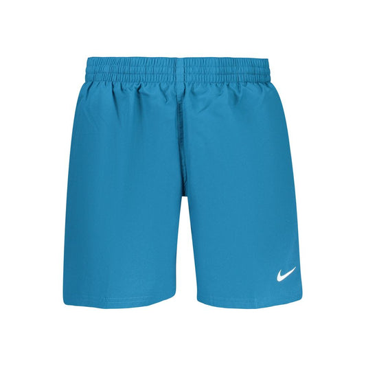 Blue Polyester Men's Swimwear