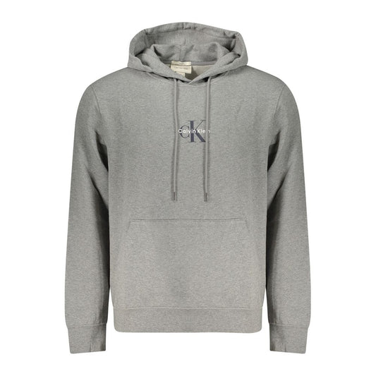 Gray Cotton Men's Hoodie
