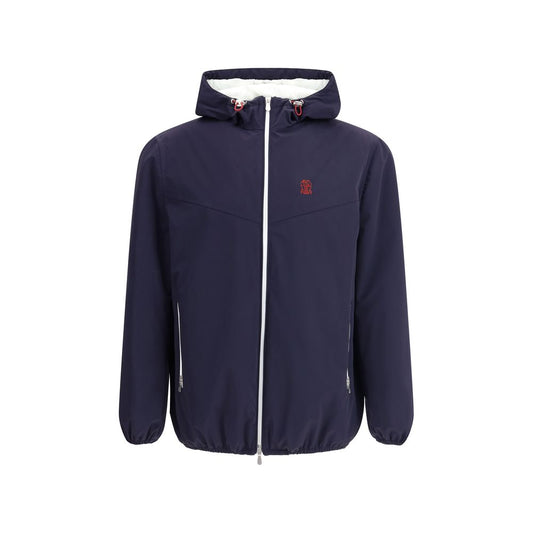 Blue Nylon Shell Jacket