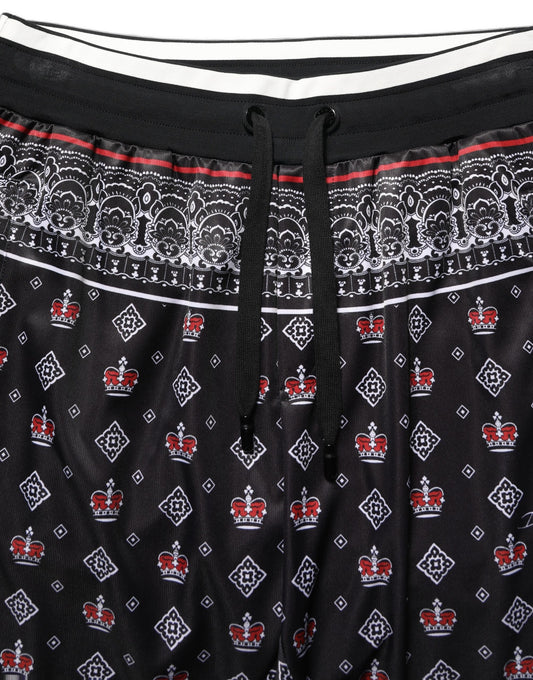 Black Bandana Crown Jogger Men Trouser Pants
