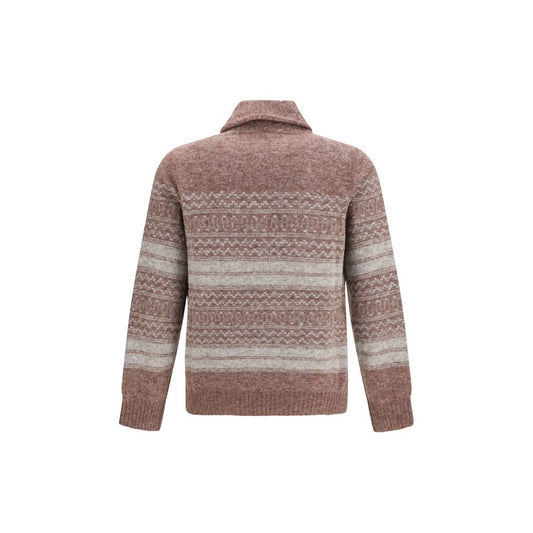 Bordeaux Alpaca Vicugna Pacos Cardigan