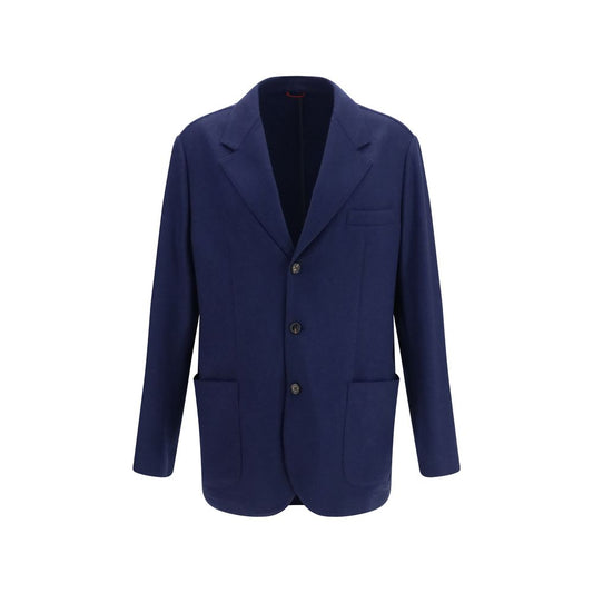 Blue Cashmere Full-Length Jacket