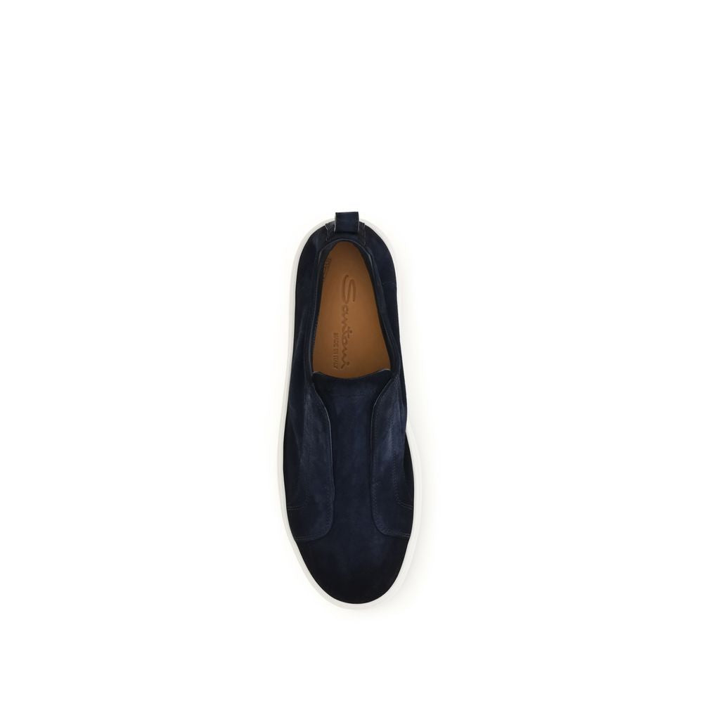 Blue Calf Leather Bos Taurus Sneakers