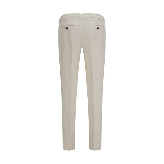 White Cotton Casual Pants