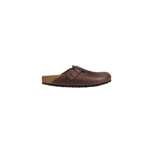 Brown Leather Flat Sandals