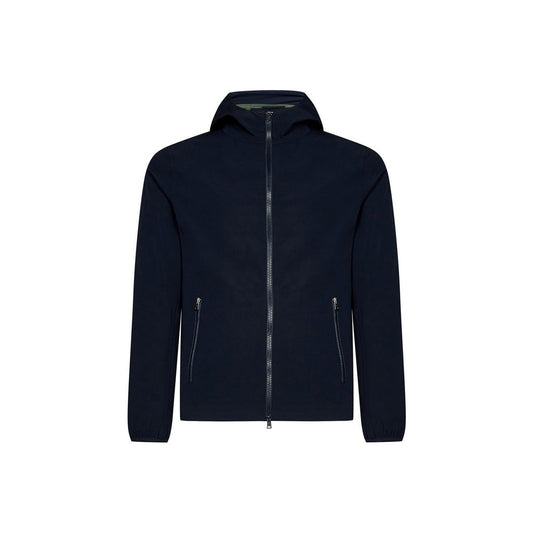 Blue Elastane Shell Jacket