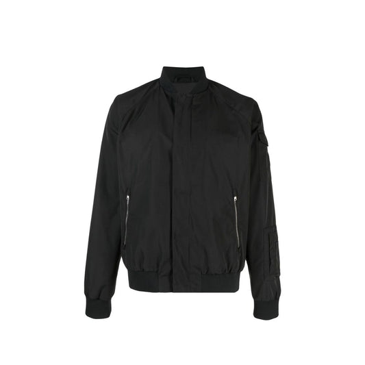 Black Polyester Bomber