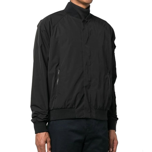 Black Polyester Bomber