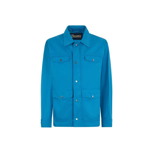 Blue Cotton Shell Jacket