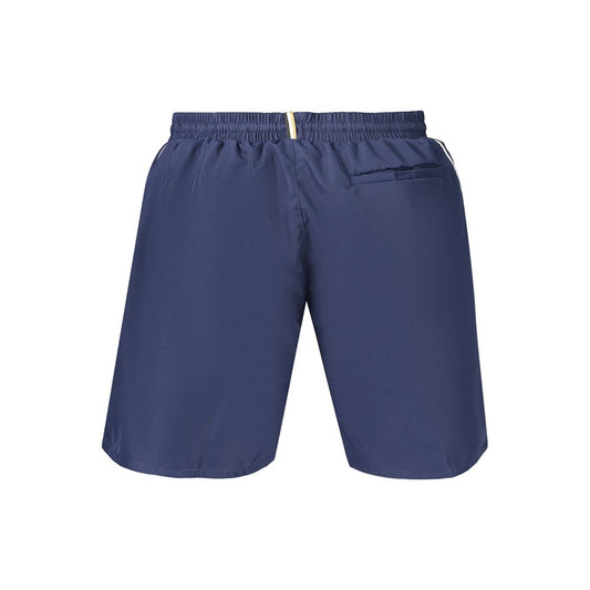 Blue Polyester Men's Swimwear