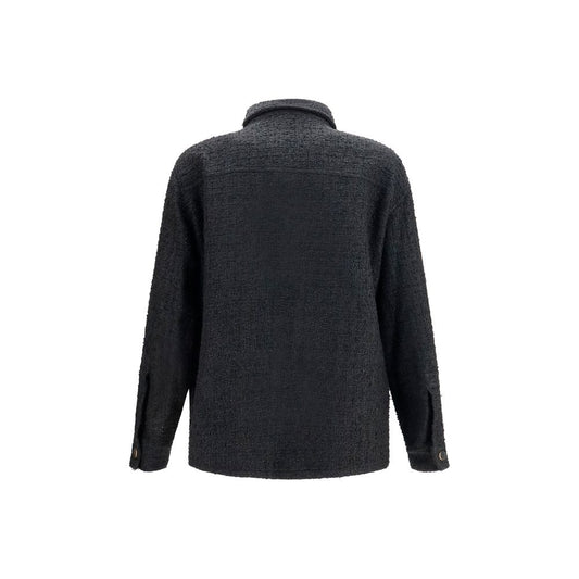 Black Cotton Shell Jacket