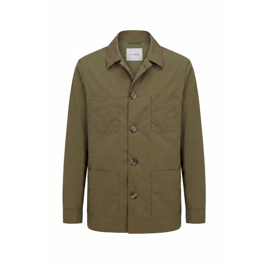 Green Nylon Men Jacket