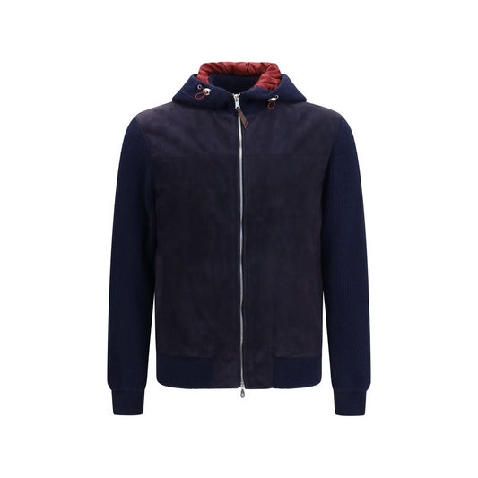 Blue Calf Leather Bos Taurus Full-Length Jacket